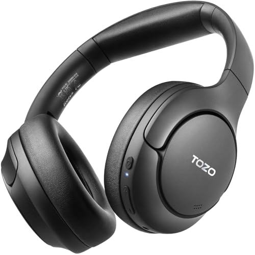 TOZO HT2 Hybrid Active Noise Cancelling Headphones, Wireless Over Ear