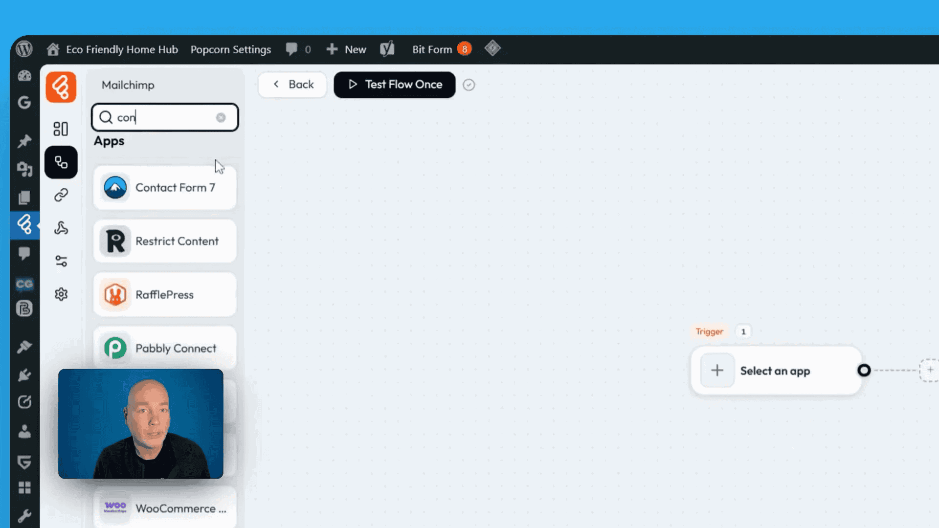 Creating a flow in Bitflows with triggers and actions